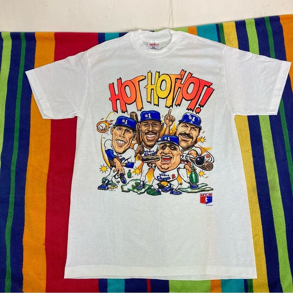Vintage 1988 Los Angeles dodgers caricature shirt large - Picture 1 of 4